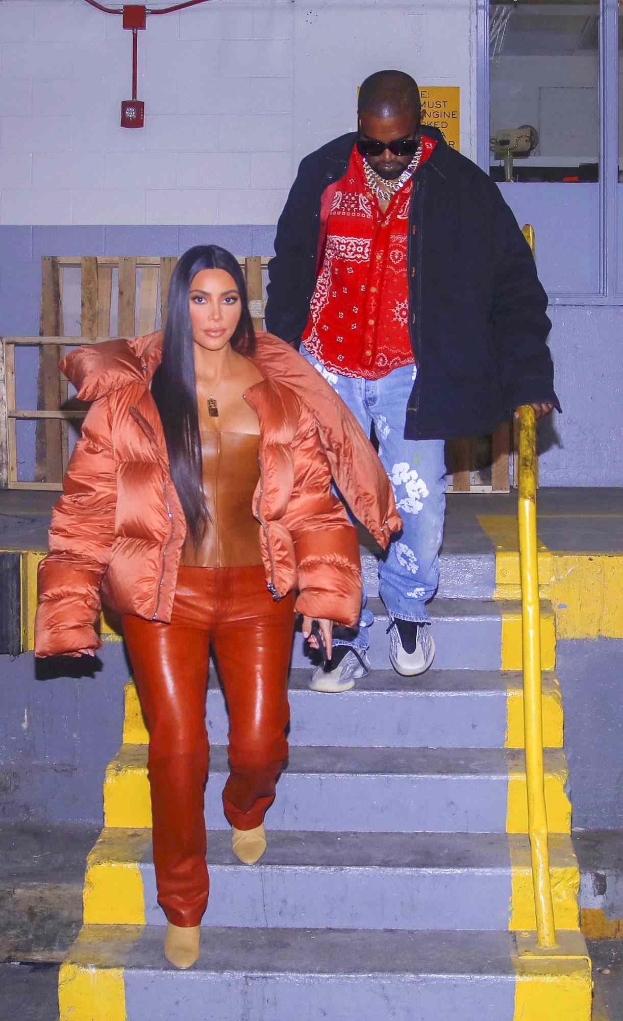 Kanye West y Kim Kardashian en The All Star game