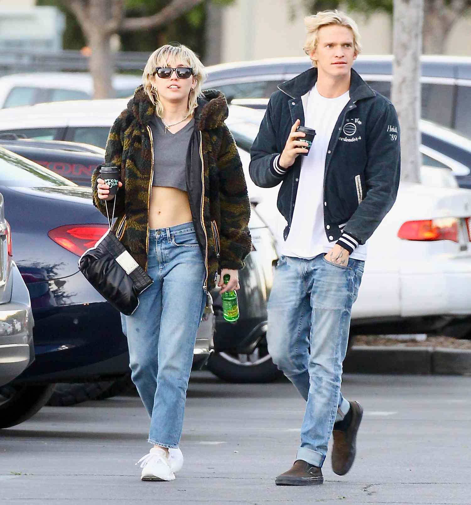 Miley Cyrus steps out with boyfriend Cody Simpson to pick up sushi in Toluca