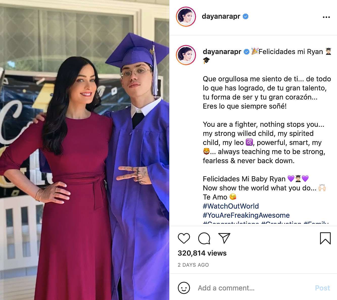 Dayanara Torres graduacion Ryan Muniz
