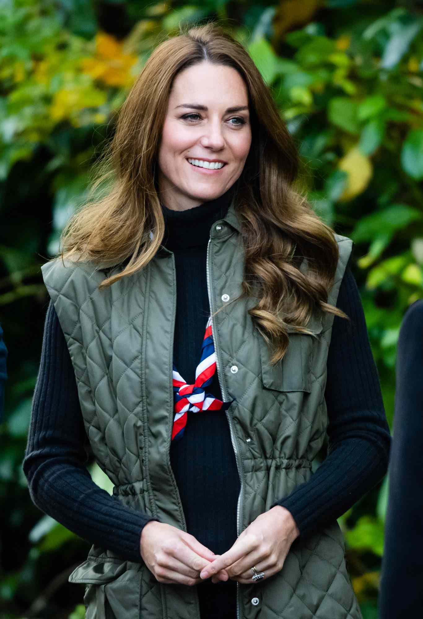 Kate Middleton, look deportivo, chaleco, otoño