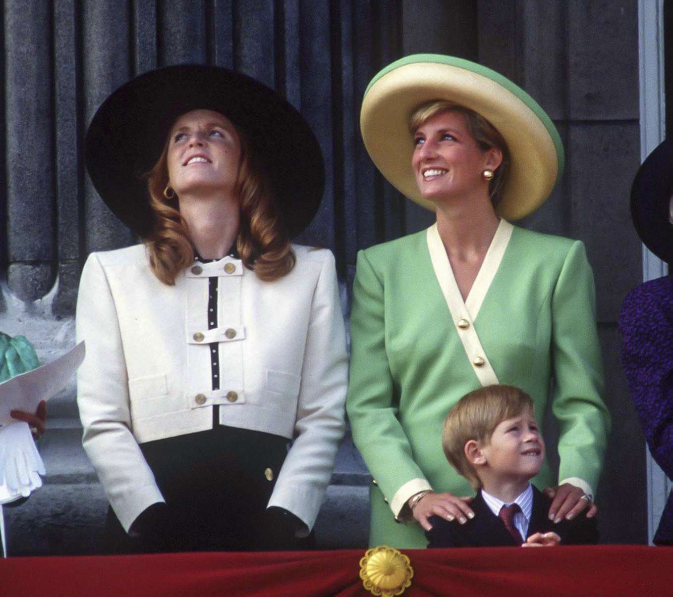 Diana, Princess of Wales ,and Sarah, Duchess of York, and Prince Harry