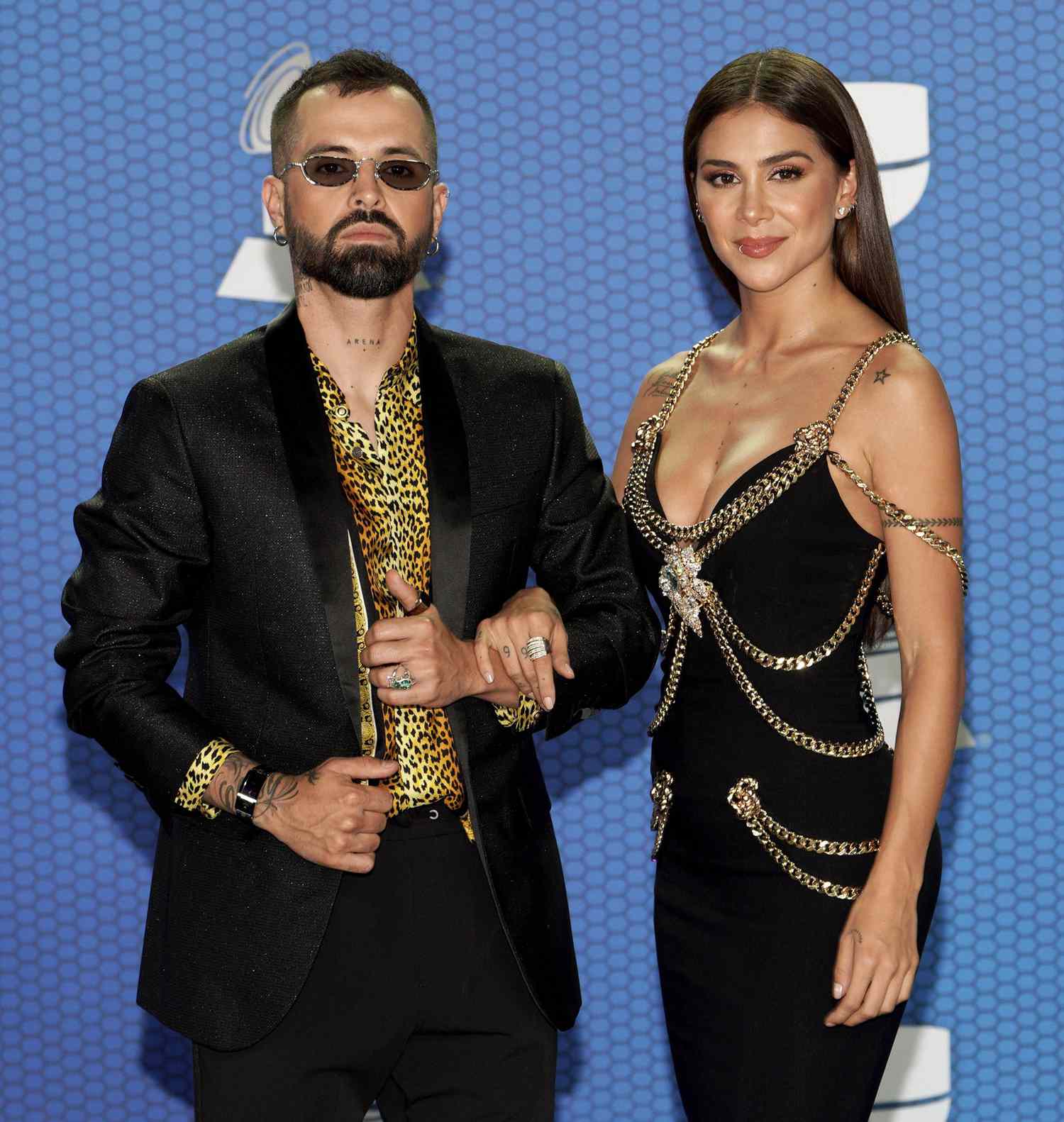 Mike Bahía and Greeicy The 21st Annual Latin GRAMMY Awards - Arrivals