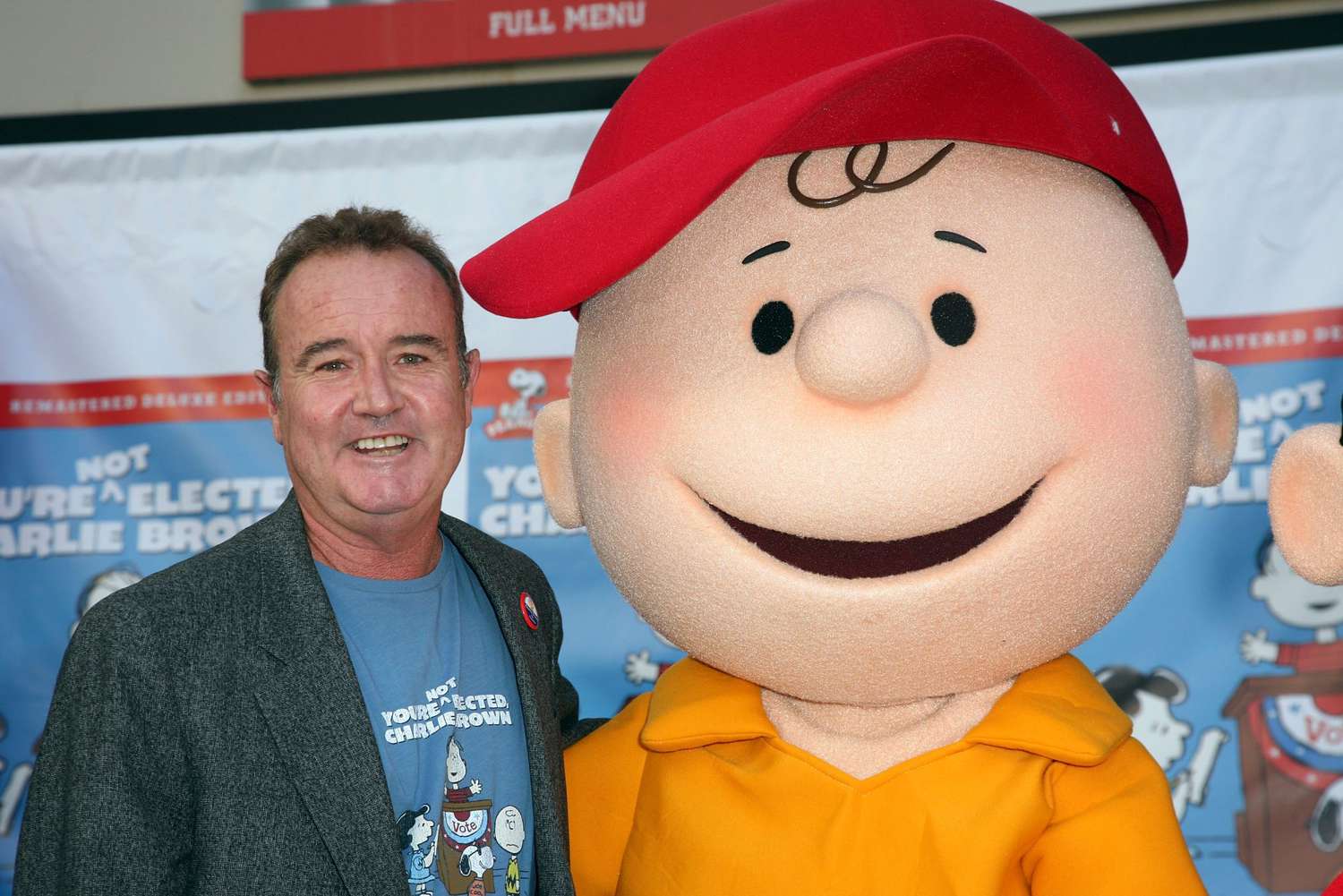 Voice actor Peter Robbins and Charlie Brown