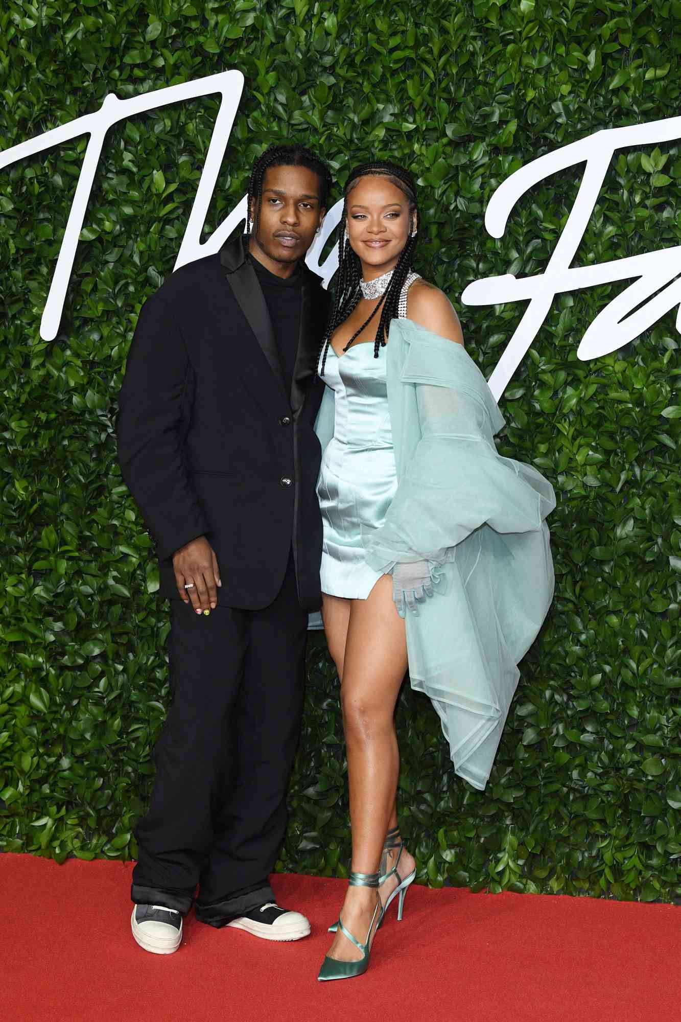 ASAP Rocky and Rihanna arrive at The Fashion Awards 2019
