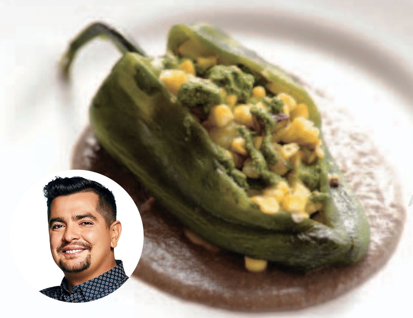 Aaron Sanchez chiles rellenos vegetarianos cuaresma