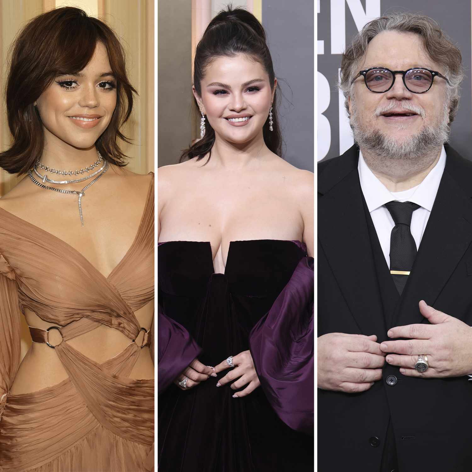 Jenna Ortega, Selena Gomez y Guillermo del Toro