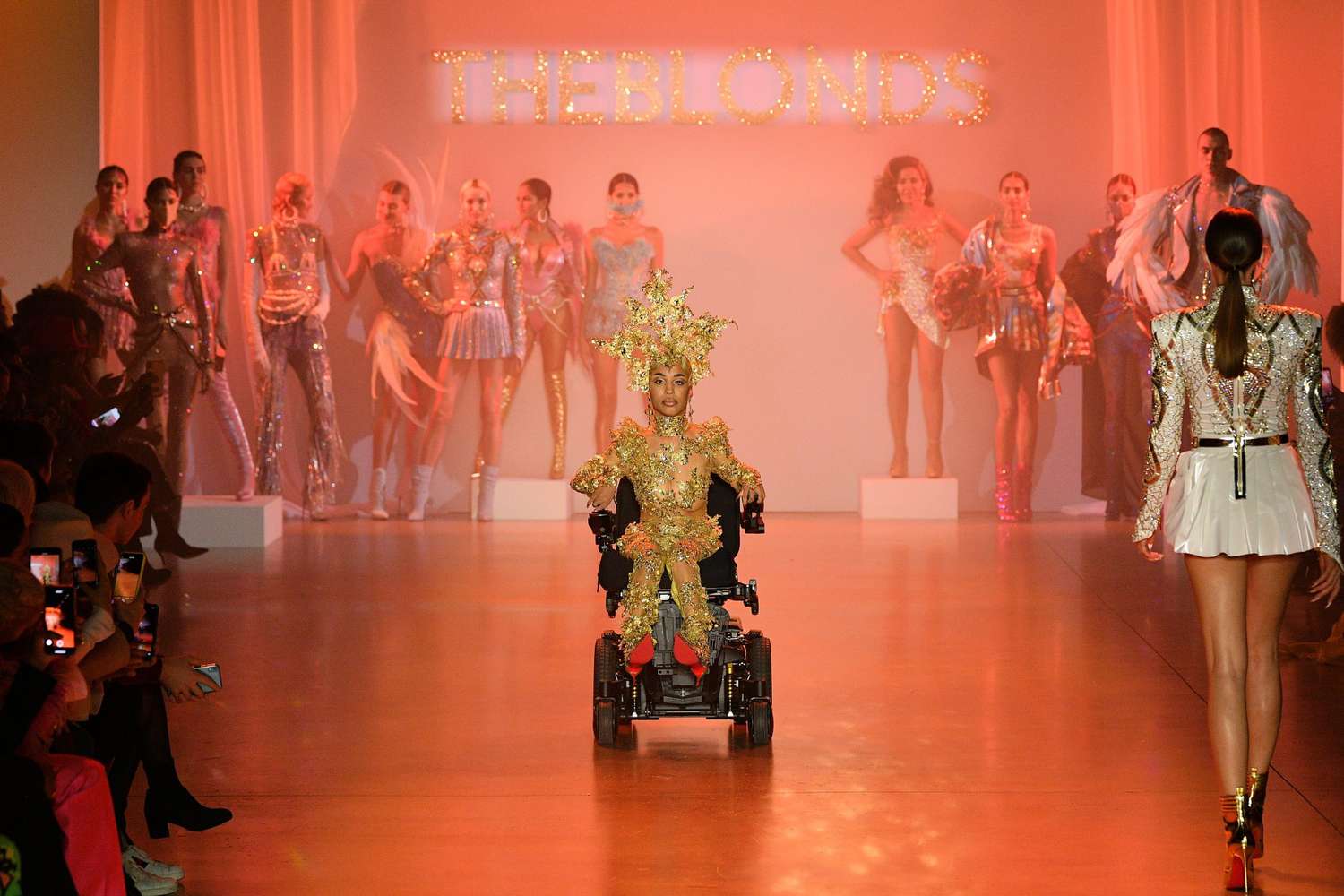 Jillian Mercado appears on the runway for The Blonds