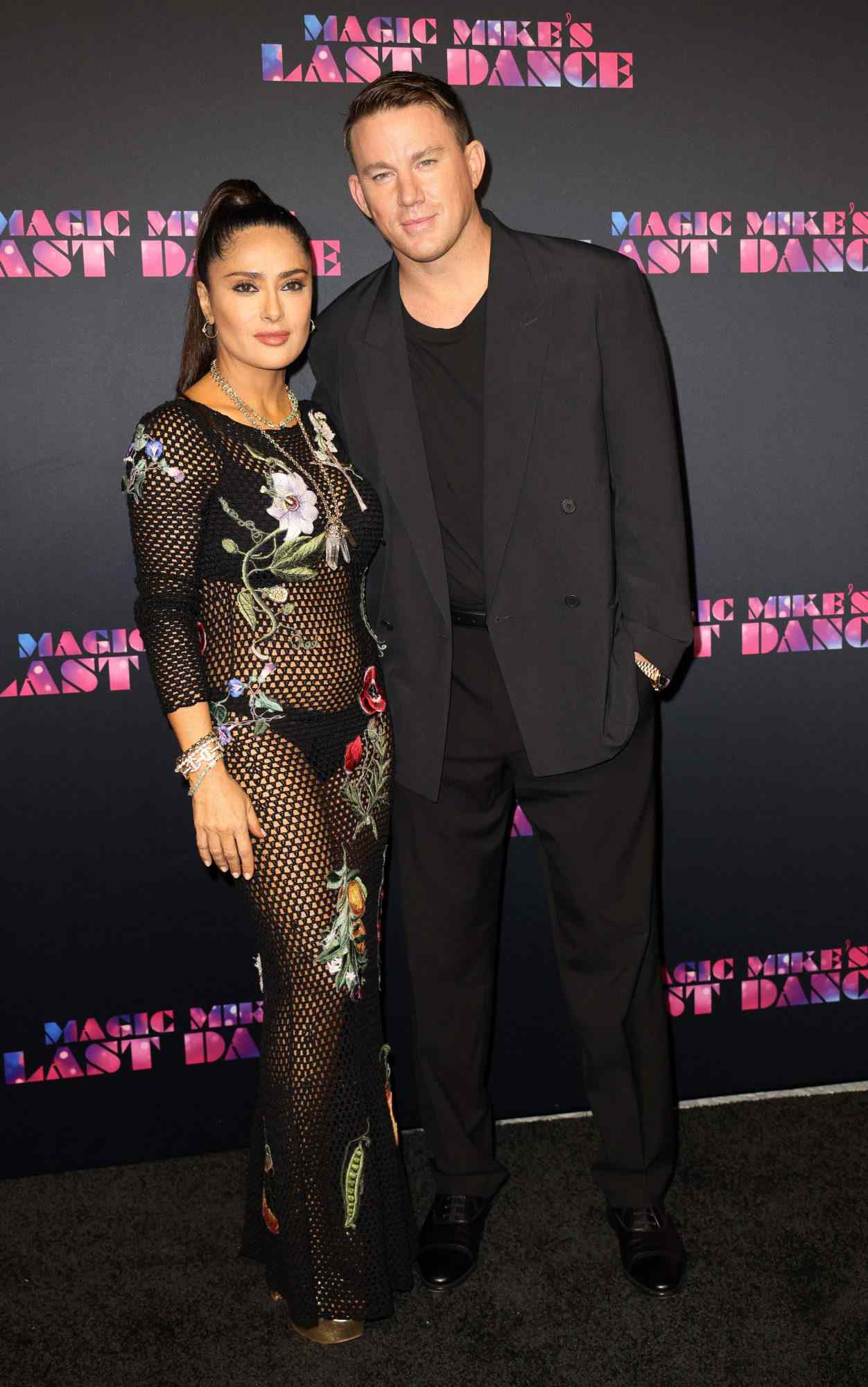 Salma Hayek and Channing Tatum at "Magic Mike's Last Dance" World Premiere