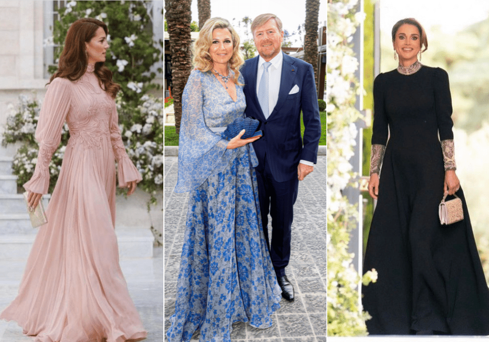 Invitadas elegantes boda Jordania realeza