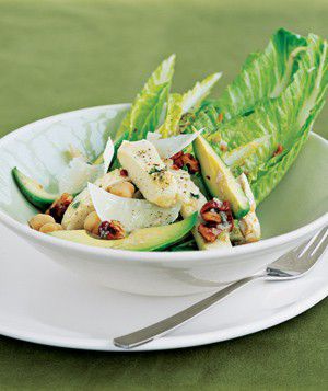 Caesar Salad with Chicken and Avocado