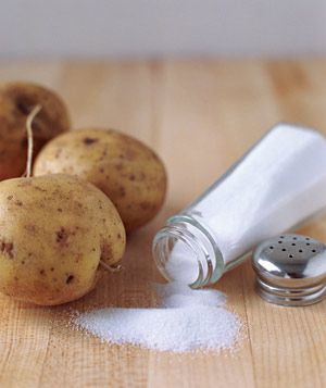 Potatoes and salt