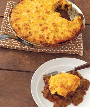 Use corn bread mix to make the topping for this hearty favorite.