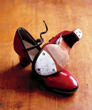 Red tap dance shoes