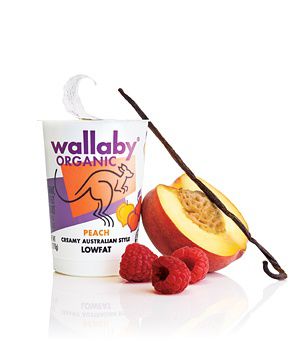 Wallaby Organic Lowfat Peach Yogurt