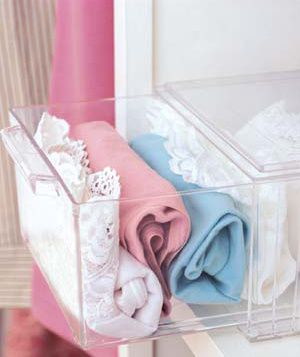 Clear boxes for undergarments