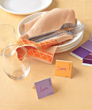 Paint Chips as Place Cards