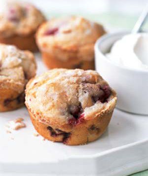 Sugar-Crusted Raspberry Muffins
