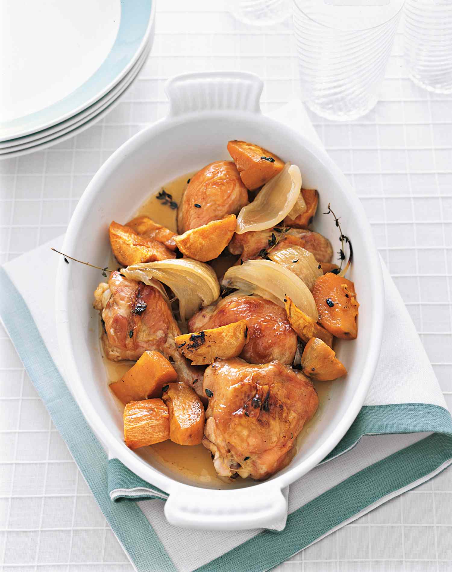 Maple-Roasted Chicken With Sweet Potatoes