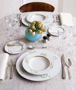 Place setting for a special-occasion dinner
