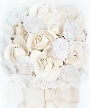Paper construction of a wedding bouquet by Matthew Sporzynski