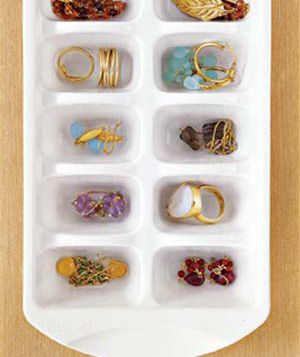 Ice-Cube Tray as Jewelry Storage
