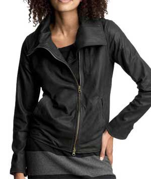Leather Funnel Jacket by Gap