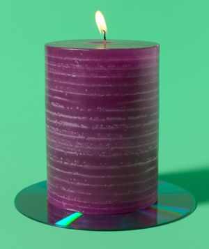 CD as Candle Plate