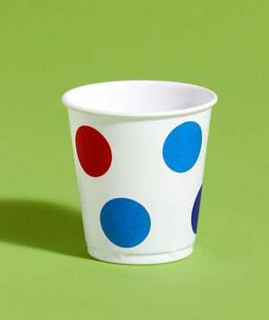 New use:office dots as party cup decoration