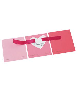 Paint sample strip Valentine