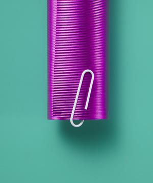 Paper clips as wrapping paper holder