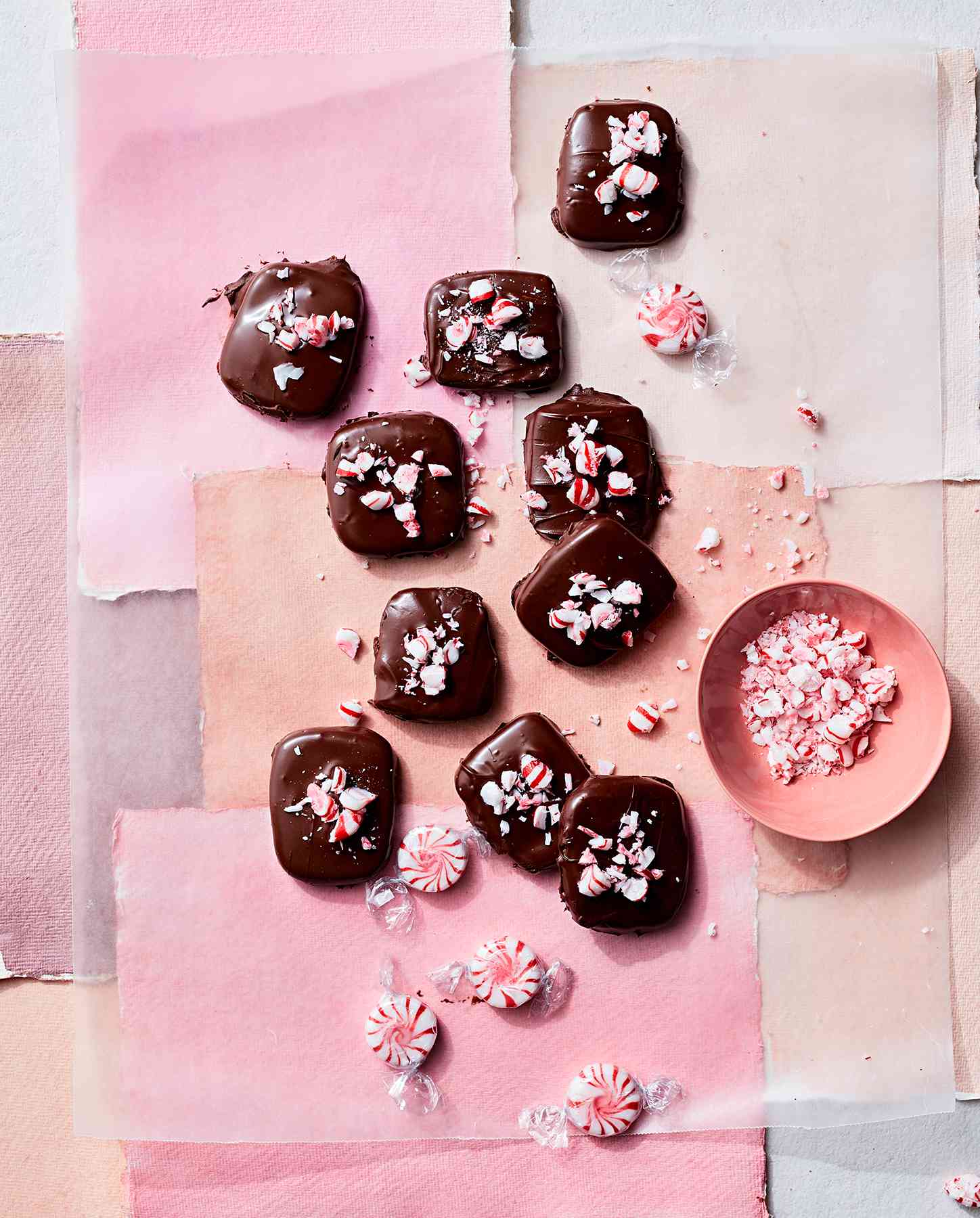 Chocolate Peppermint Shortbreads 