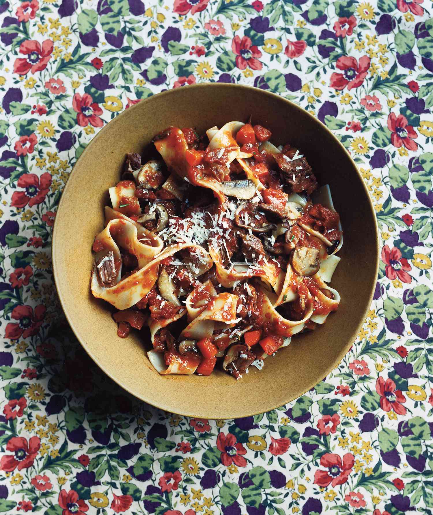 Pappardelle with beef and mushroom ragu