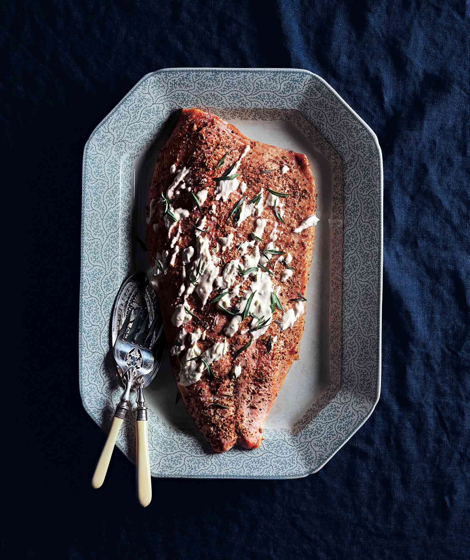 Roasted Salmon With Creamy Horseradish