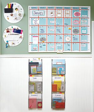 Organized family bulletin board