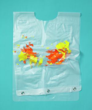 Shower Curtain Liner as Child&rsquo;s Smock