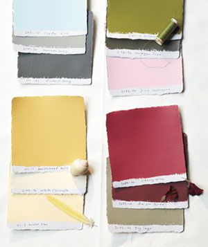 Paint swatches in various palettes
