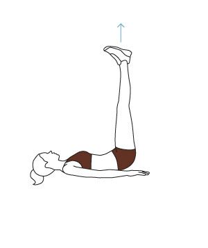 Illustration of a woman doing a hip lift exercise
