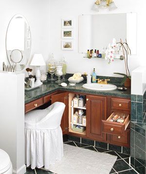 Organized bathroom vanity
