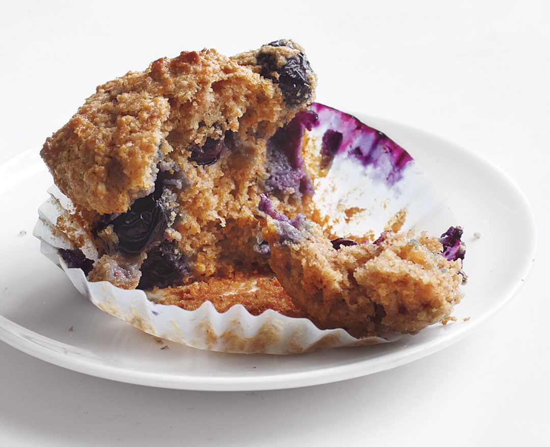 Whole-Grain Blueberry Muffins