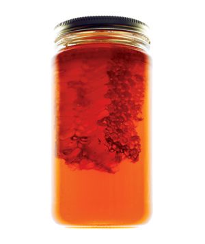 Mason jar of honey