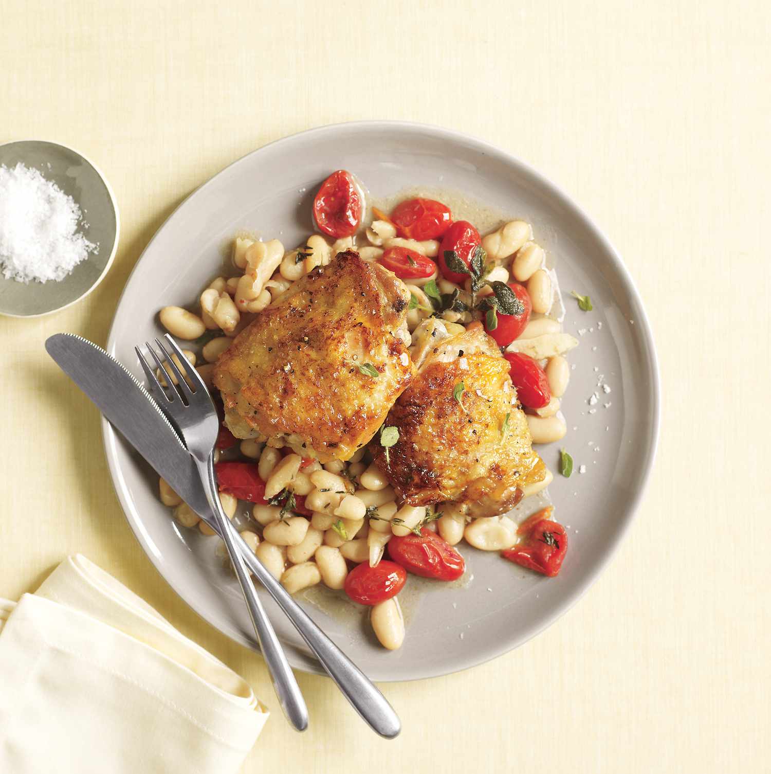 Chicken With White Beans and Tomatoes