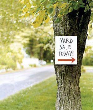 Sign for yard sale