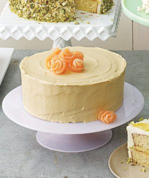 Chocolate Cake With Caramel Frosting and Gumdrop Roses