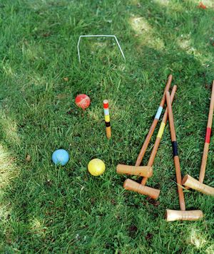 Outdoor Games for the Grass: Blindfold Croquet