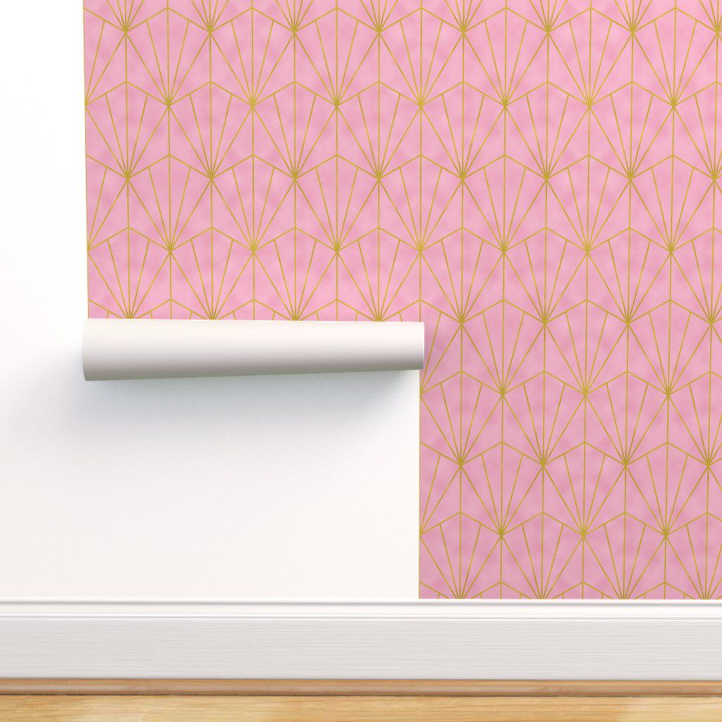 pink gold wallpaper design