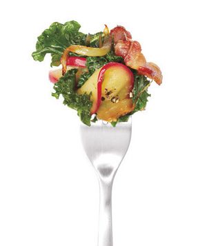 Sautéed Kale With Apples and Bacon