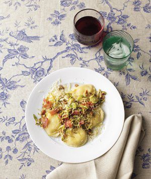 Ravioli With Brussels Sprouts and Bacon