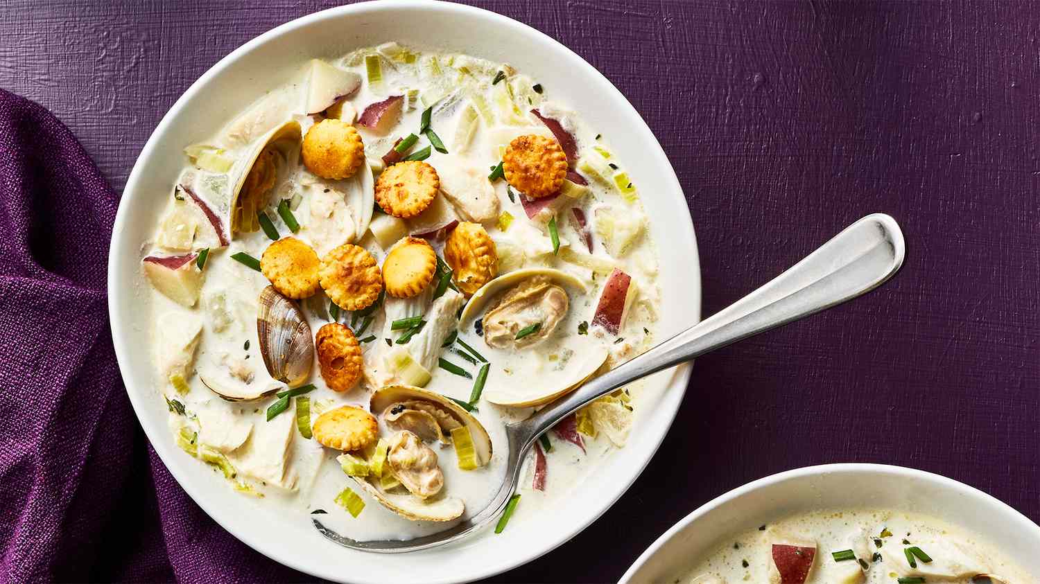 Cod and Clam Chowder With Smoky Oyster Crackers