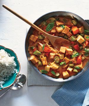 Tofu and Vegetable Curry With Rice 