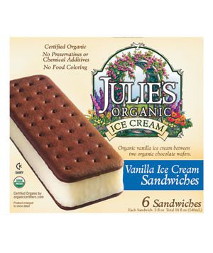 Julie's Organic Vanilla Ice Cream Sandwiches